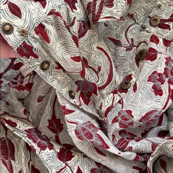 Ulla Johnson Ariana Floral Print Handkerchief Hem Silk Skirt Side Slit Snaps 8 - Picture 9 of 15